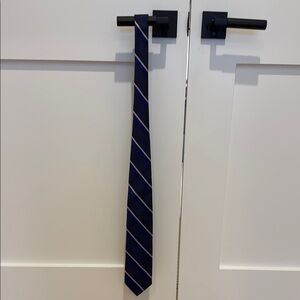 Navy Blue Striped Tie